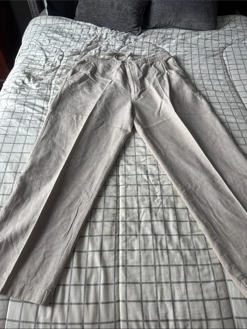 Men's Light Taupe Chino Pants - Relaxed Straight Leg